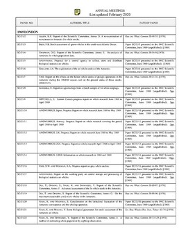 List of SC Annual Meeting documents (1969 onwards)