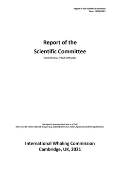 2021 Scientific Committee Report