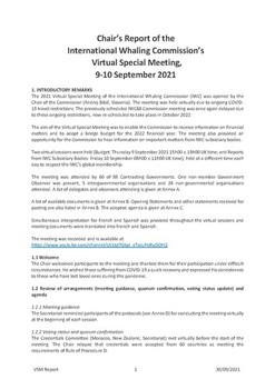 2021 VSM Chair's Report