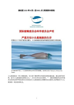 Extinction Alert (Chinese lang): serious concern for the vaquita porpoise