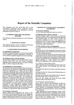 1991 Scientific Committee Report