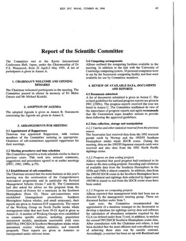 1993 Scientific Committee Report