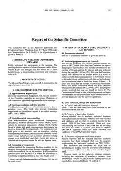 1996 Scientific Committee Report