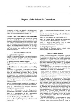 2000 Scientific Committee Report