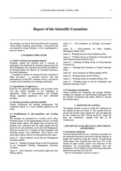 2003 Scientific Committee Report