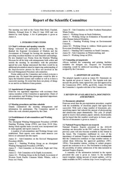 2009 Scientific Committee Report