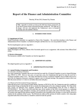 64/Rep 2 Report of the Finance and Administration Committee