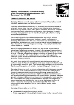 64/OSn Campaign Whale