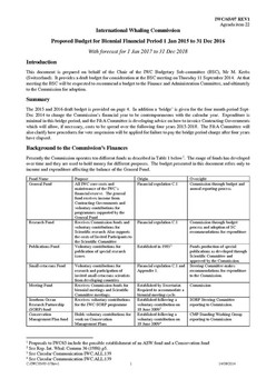 IWC/65/07Rev 1 Proposed Budget for Biennial Financial Period 1 Jan 2015 to 31 Dec 2016