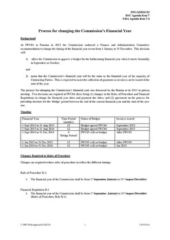 IWC/65/BSC03 Process for changing the Commissionâ€™s Financial Year