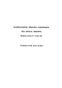 Verbatim Record 1991