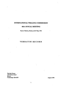Verbatim Record 1994
