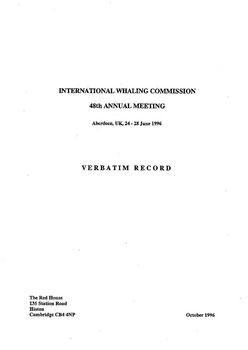 Verbatim Record 1996