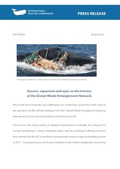 IWC Press Release: Success, expansion and eyes on the horizon at the Global Whale Entanglement Network