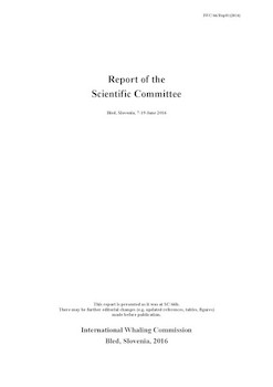 IWC/66/Rep01 (2016) - Report of the Scientific Committee SC66b