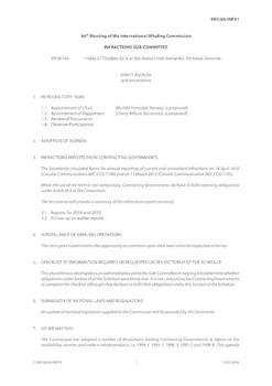 IWC/66/INF01 - Draft Agenda