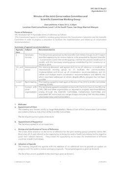 IWC/66/CC Rep 02 - Minutes of the Joint Conservation Committee and Scientific Committee Working Group, 4 June 2015