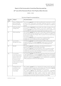 IWC/66/CC Rep05 - Report of the Conservation Committee Planning Meeting, 20 June 2016