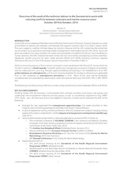 IWC/66/WKM&WI08 - Overview of the work of the technical adviser to the Secretariat to assist with reducing conflicts between cetaceans and marine resource users:  October 2014 to October 2016