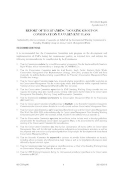 IWC/66/CCRep06  Report of the Standing Working Group on Conservation Management Plans