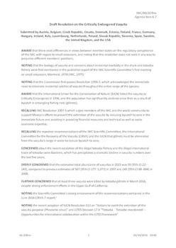 IWC/66/20 Rev Draft Resolution on the Critically Endangered Vaquita (Submitted by the Austria, Belgium, Czech Republic, Croatia, Denmark, Estonia, Finland, France, Germany, Hungary, Ireland, Italy, Lu