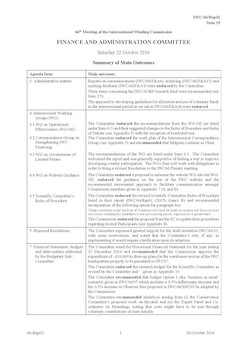 IWC/66/Rep02 Report of the Finance and Administration Committee